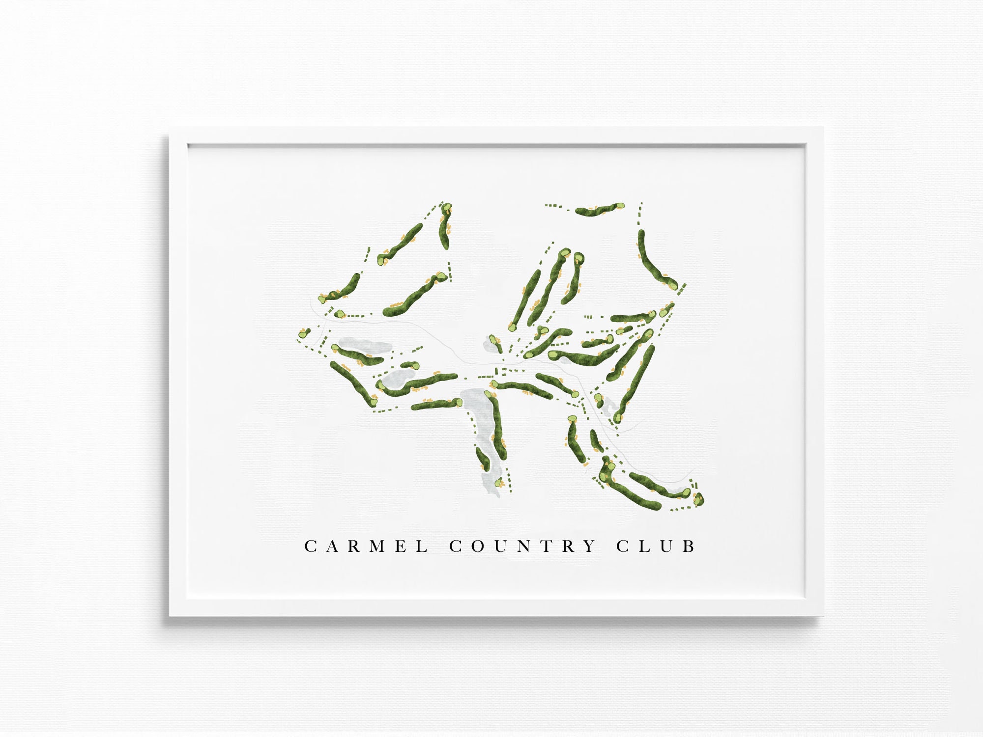 Carmel Country Club Charlotte NC Golf Course Map Golfer | Etsy