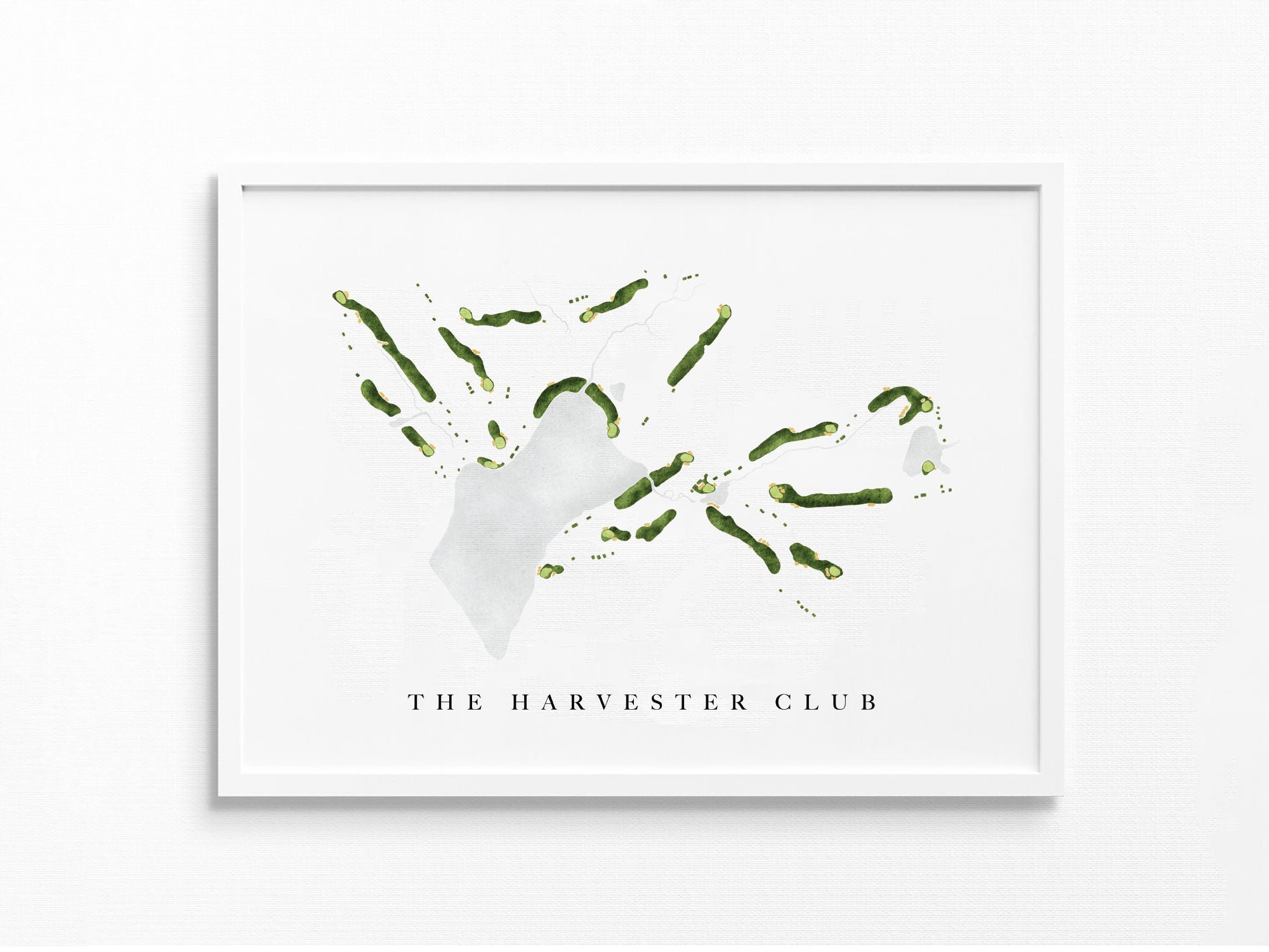 The Harvester Club Rhodes Iowa Golf Course Map Golfer Etsy