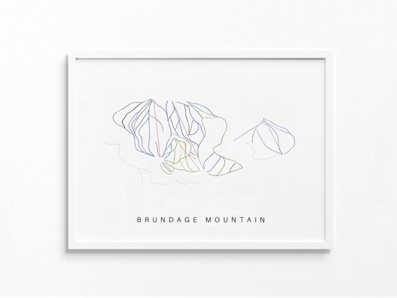 Brundage Mountain Trail Map Brundage Mountain Ski Resort Mccall Idaho Trail Map Ski | Etsy