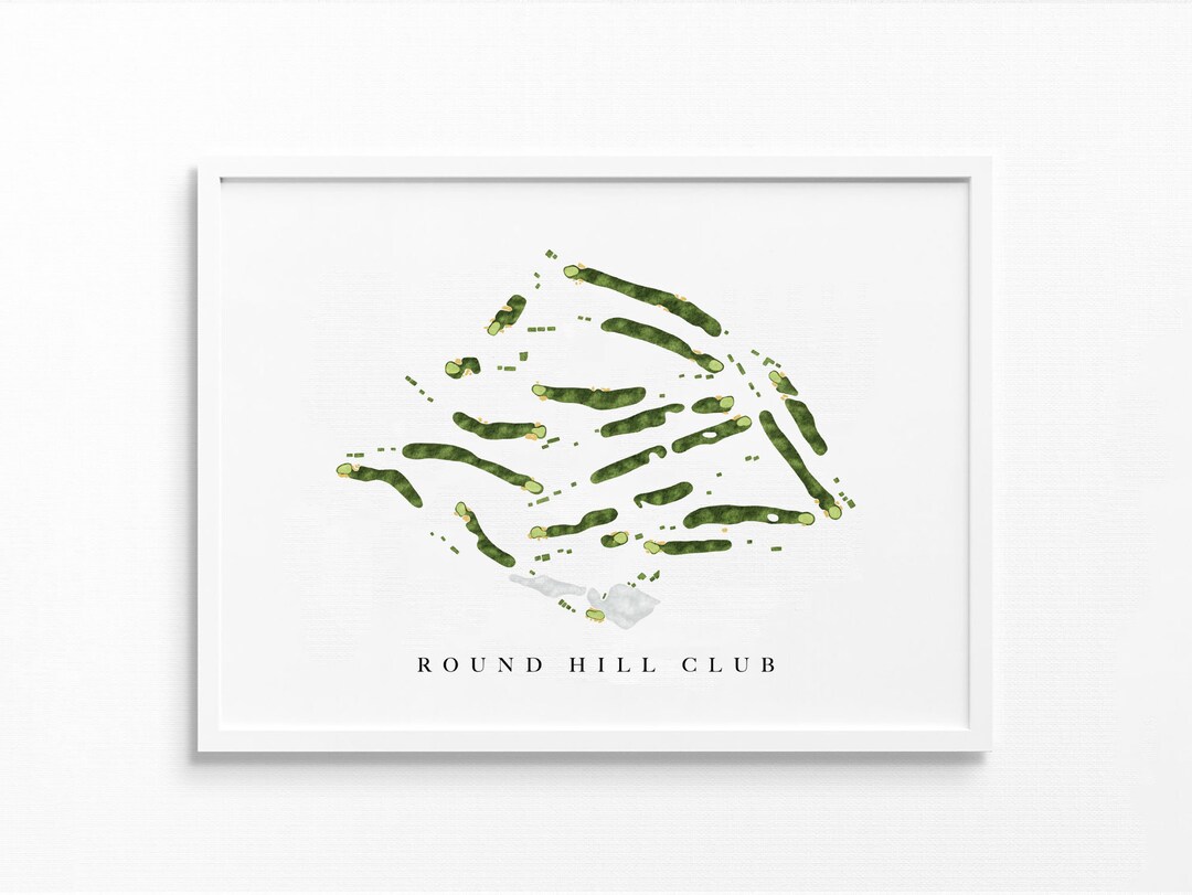 Round Hill Club Greenwich CT Golf Course Map Personalized Golf Round Hill Club Greenwich CT Golf Course Map Personalized Golf