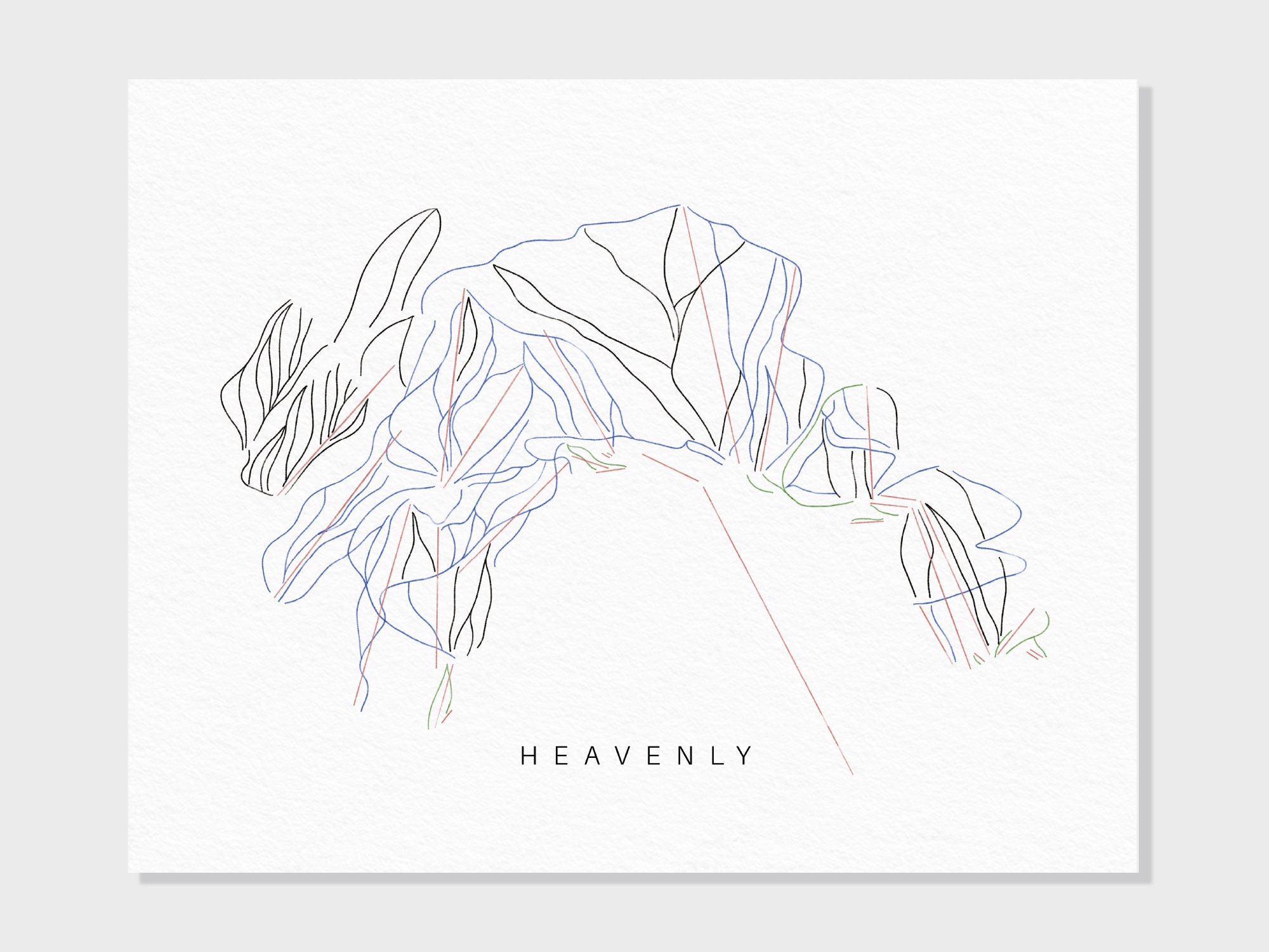 Mapa de senderos del lago Tahoe, regalo para decoración de esquí en la  montaña, viajes familiares personalizados, aventura de invierno, impresión  artística minimalista - Etsy México, image size:2000x1501