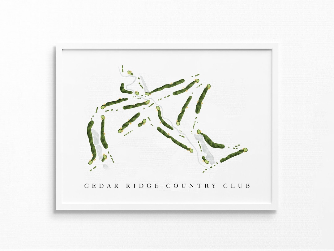 Cedar Ridge Country Club Broken Arrow OK Golf Course Map Etsy