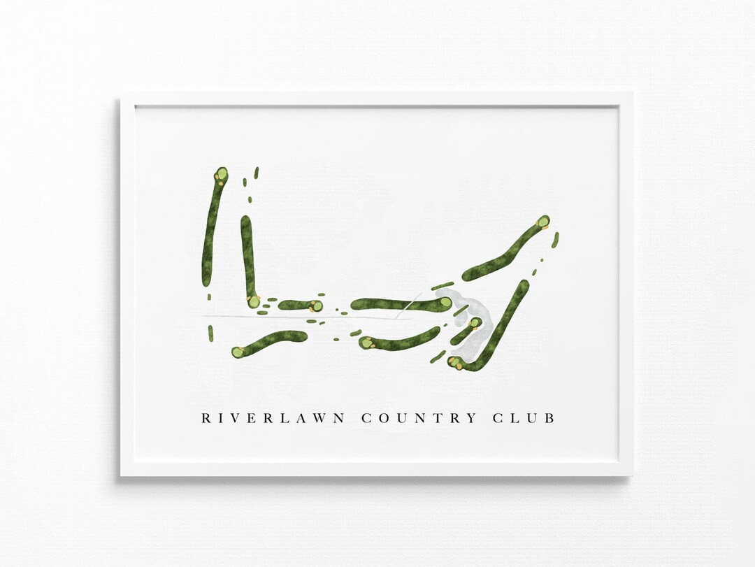 Riverlawn Country Club Osceola AR Golf Course Map Golfer Etsy