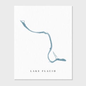 Lake Placid | Texas | Cadeau de carte aquarelle de lac, décoration de maison de lac, cadeau personnalisé, impression d'art de peinture personnalisée