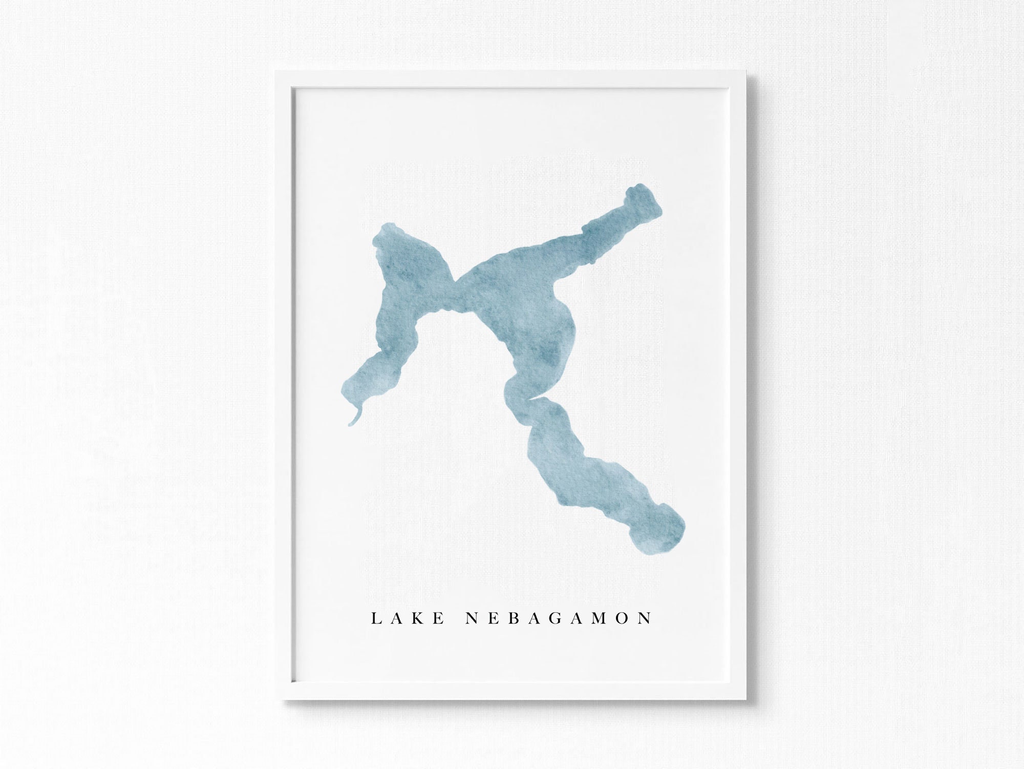 Lake Nebagamon Wisconsin Lake Map Lake Decor Gift Lake Etsy
