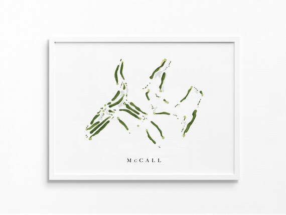 Mccall Golf Club Mccall Idaho Golf Course Map Golfer - Etsy