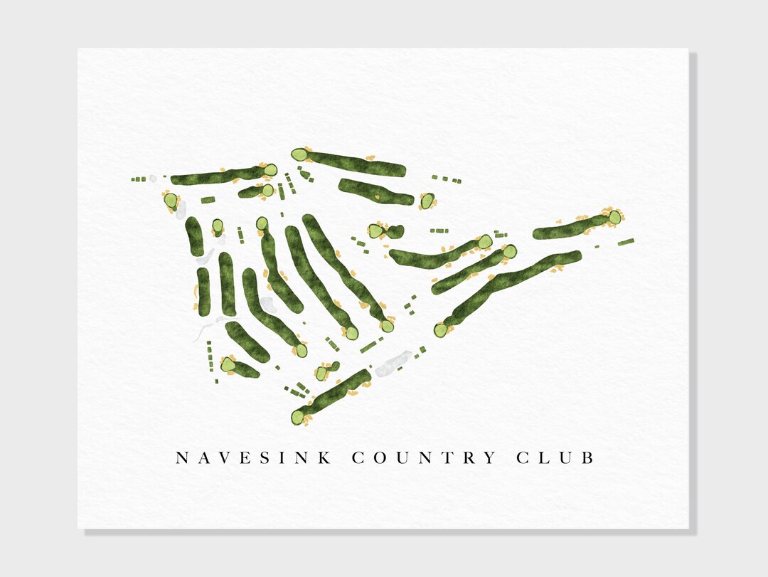 Navesink Country Club Red Bank, NJ Golf Course Map, Personalized Golf