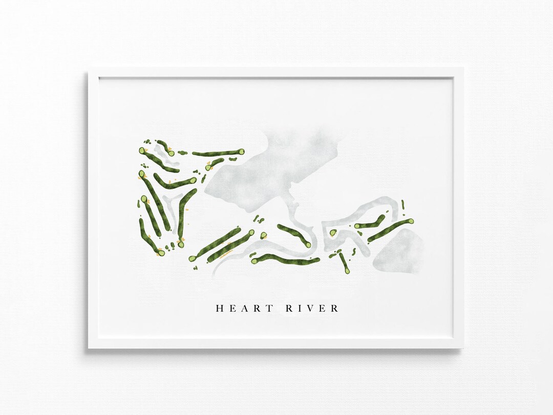 Heart River Golf Course Dickinson ND Golf Course Map Personalized Heart River Golf Course Dickinson ND Golf Course Map Personalized