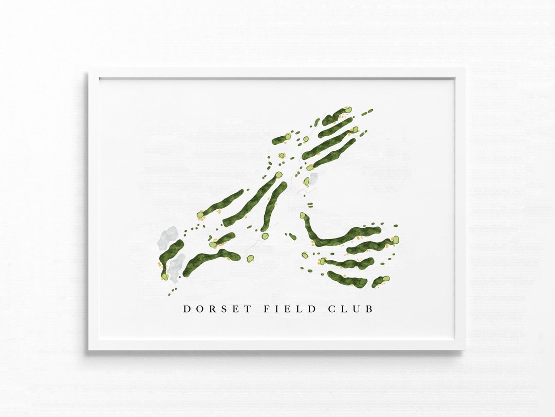 Dorset Field Club Dorset, VT Golf Course Map, Personalized Golf Art Gifts for Men Wall Decor