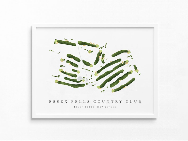 Essex Fells Country Club Essex Fells NJ Golf Course Map Etsy