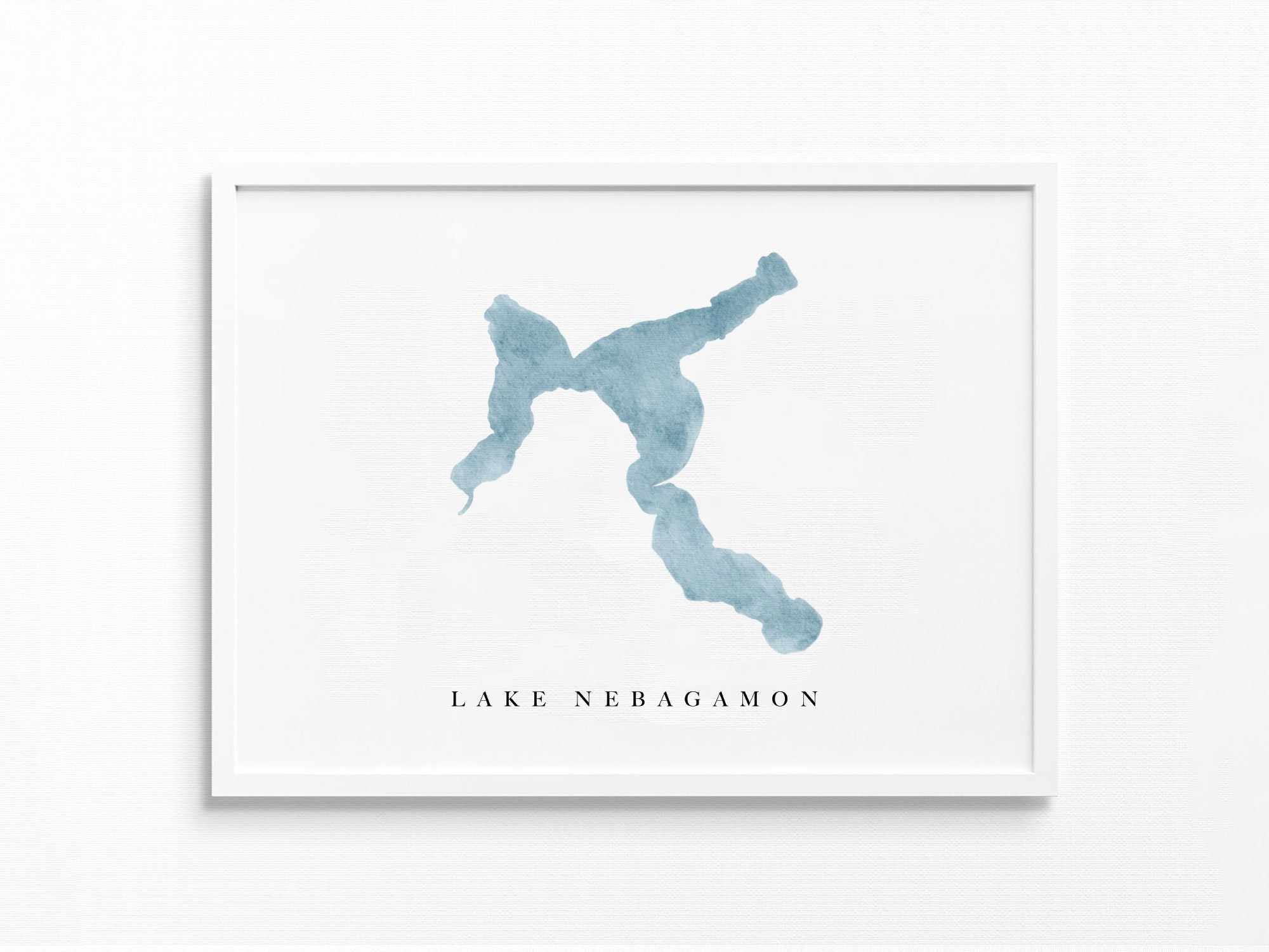 Lake Nebagamon Wisconsin Lake Map Lake Decor Gift Lake Etsy