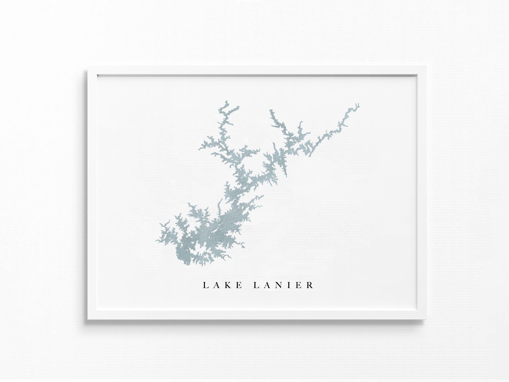 Lake Lanier Georgia Lake Map Lake Decor Gift Lake Layout | Etsy
