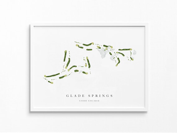 Glade Springs Resort Map Glade Springs Resort Cobb Course Golf Course Map Golfer | Etsy Australia