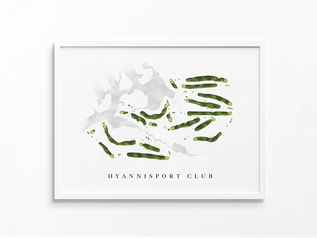 Hyannisport Club Hyannis Port, MA Golf Course Map, Personalized Golf