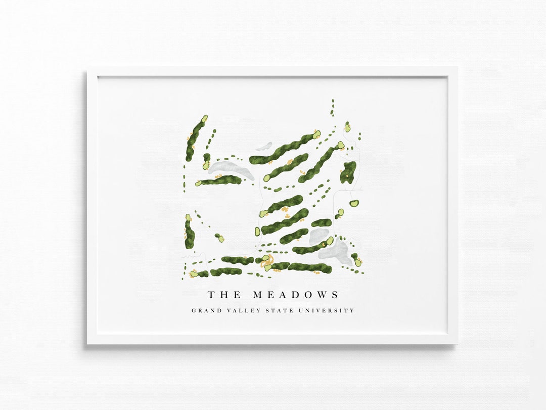 The Meadows at Grand Valley Allendale, MI Golf Course Map, Personalized