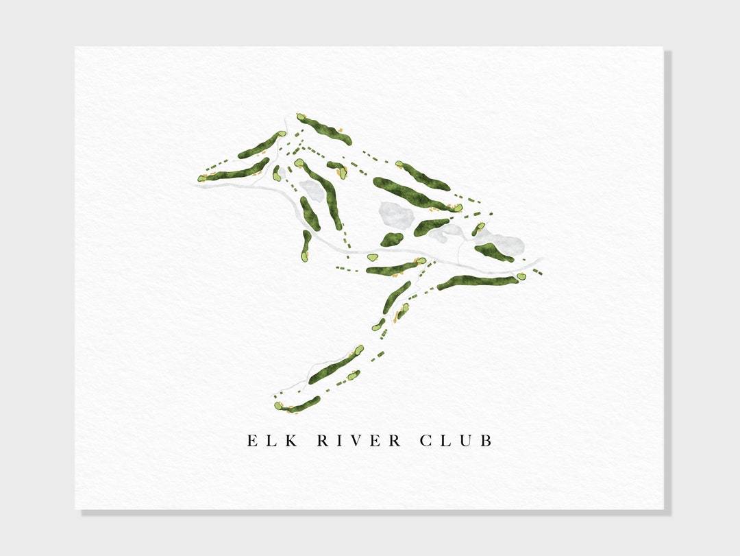 Elk River Club Banner Elk NC Golf Course Map Golfer Etsy