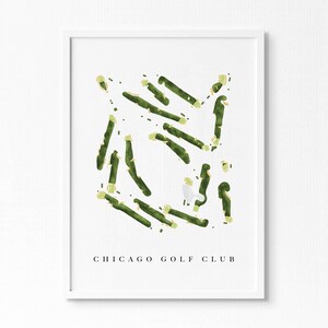 Chicago Golf Club Wheaton IL Golf Course Map Personalized Golf Art Chicago Golf Club Wheaton IL Golf Course Map Personalized Golf Art