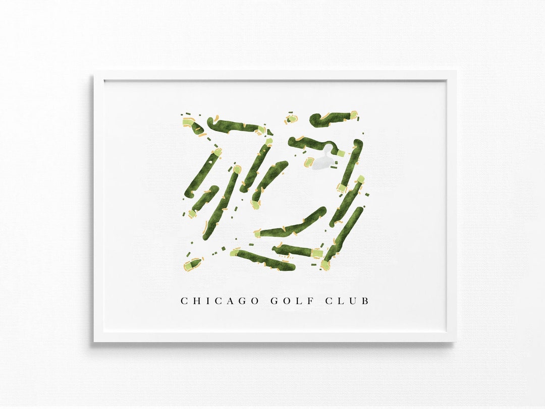 Chicago Golf Club Wheaton IL Golf Course Map Personalized Golf Art Chicago Golf Club Wheaton IL Golf Course Map Personalized Golf Art