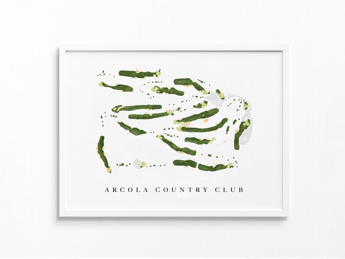 Arcola Country Club Paramus NJ Golf Course Map Golfer Etsy