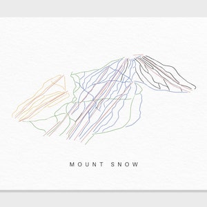 Berg Schnee | Vermont | Wanderkarte Geschenk für Berg Haus Ski Dekor, personalisierte Familienreise Winter Abenteuer, minimalistischer Kunstdruck