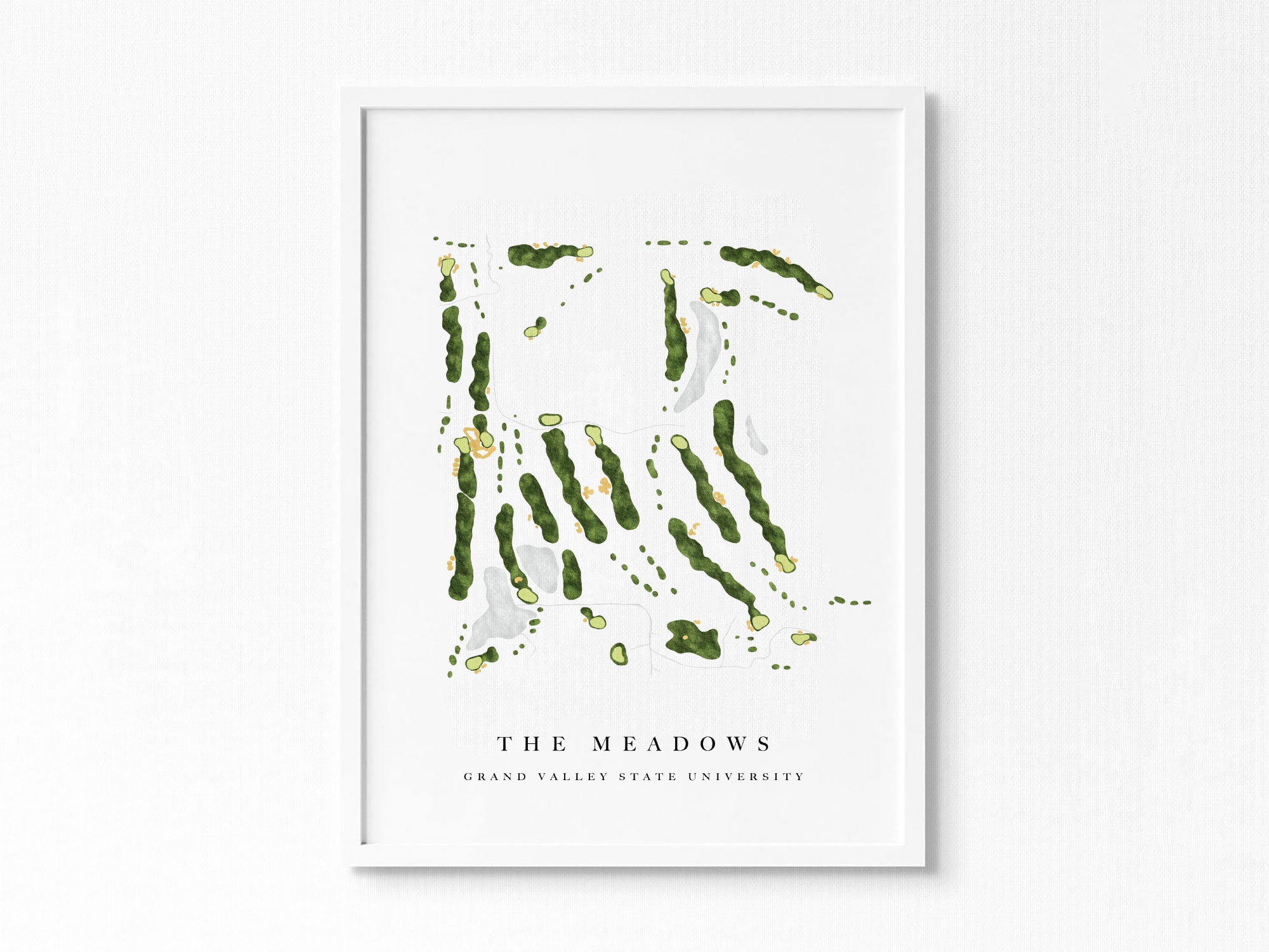 The Meadows at Grand Valley Allendale MI Golf Course Map Etsy