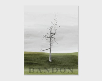 Bandon Golf Poster | Ghost Tree at Bandon Dunes Golf Art | Oregon | Bandon, Golf Painting, Golf Gift, Golf Trip Gift | Fine Art Print