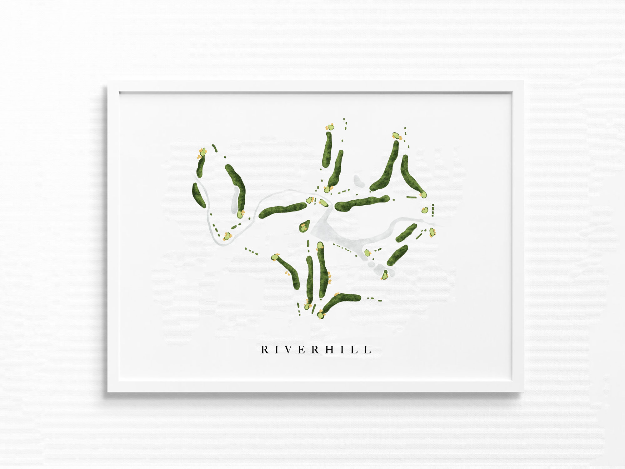 Riverhill Country Club Kerrville TX Golf Course Map - Etsy