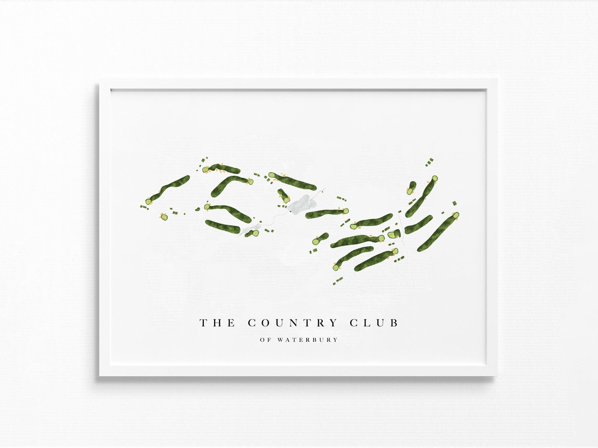 Country Club of Waterbury Waterbury CT Course Map Golf - Etsy