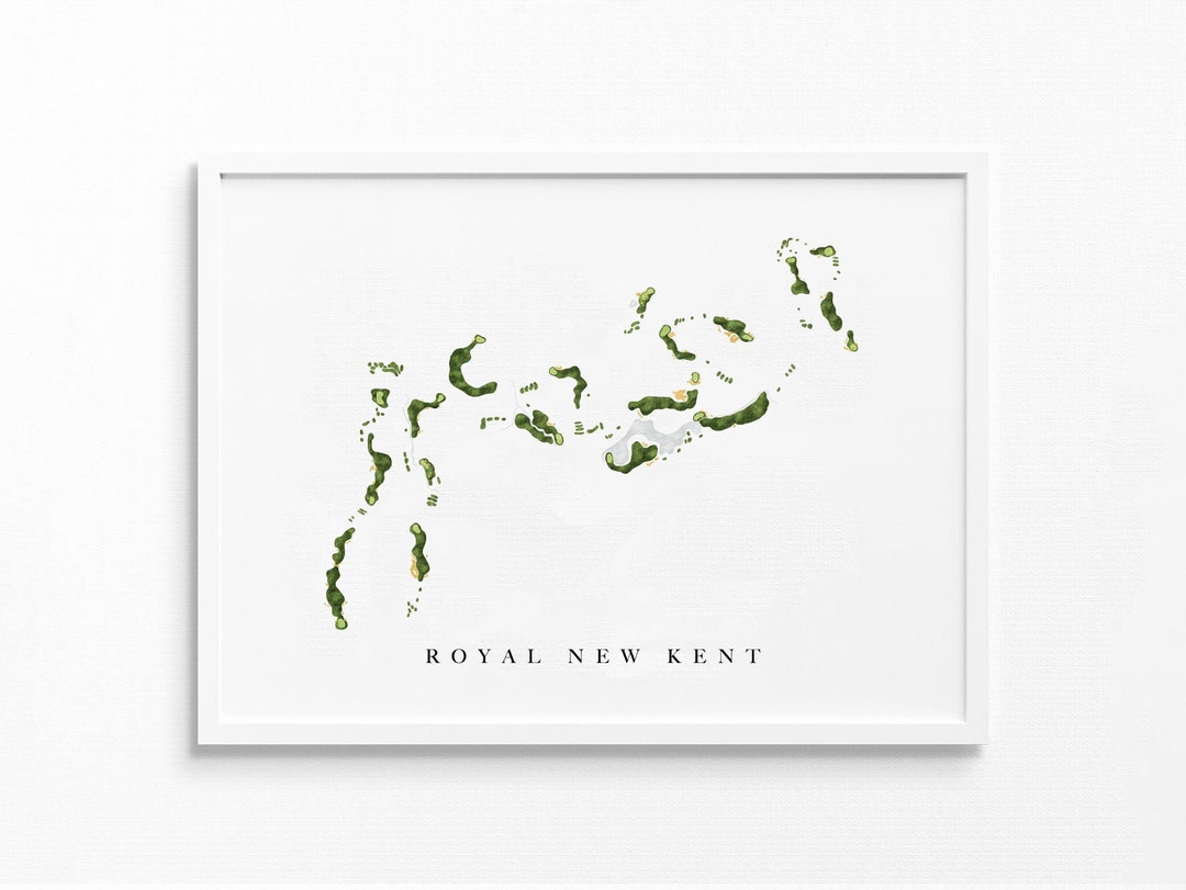 Royal New Kent New Kent VA Golf Course Map Golfer Decor Etsy