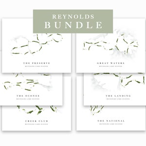 Paquete de mapas de campos de golf de Reynolds Lake Oconee / Great Waters, Creek Club, Preserve, Landing, Oconee, National / Juego de 6 impresiones de mapas de campos de golf SIN MARCO