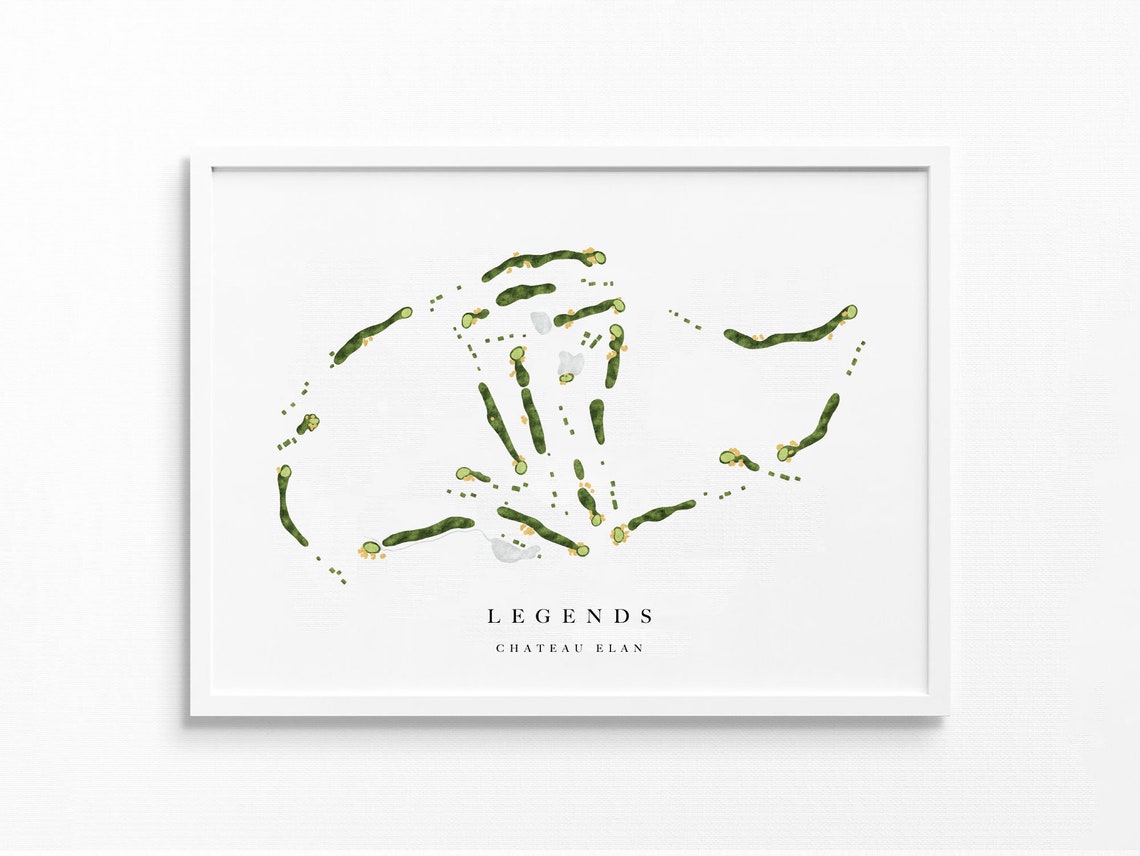 Legends Golf Course Chateau Elan GA Golf Course Map Etsy