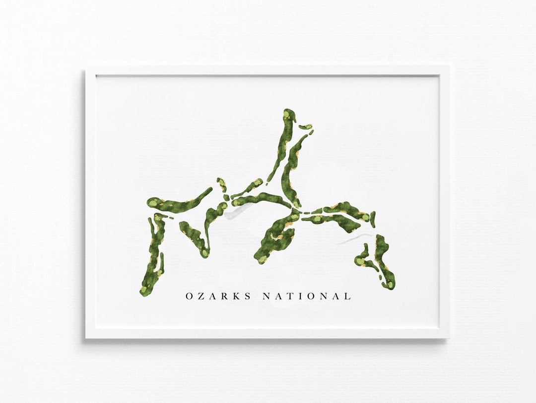 Ozarks National Hollister MO Golf Course Map Personalized Golf