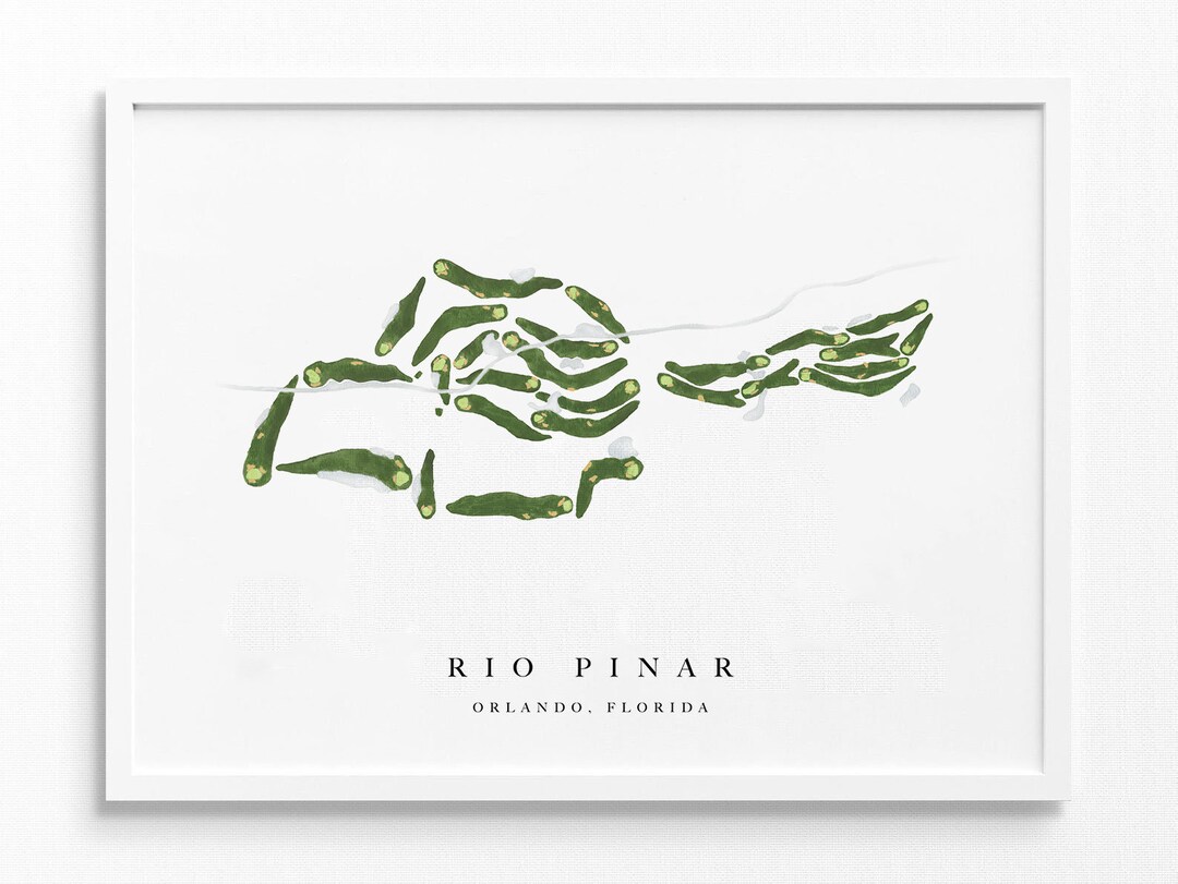 Rio Pinar Orlando FL Golf Course Map Golf Painting Golf Gift Course Rio Pinar Orlando FL Golf Course Map Golf Painting Golf Gift Course