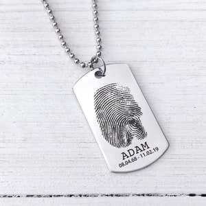 Thumbprint dog tag sale