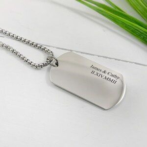 Custom Premium Dog Tag Necklace • High Shine Mirror Finish Dog Tag • Custom Actual Handwriting Jewelry • Signature Personalized Jewelry