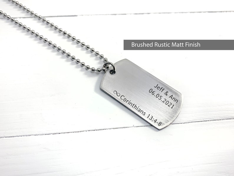Personalized Dog Tag Necklace Custom Necklace for Men Etsy