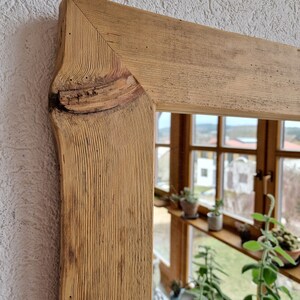 Altholz Spiegel S1792 Holzspiegel Wandspiegel antiko Alte Bretter upcycling nachhaltig Badspiegel Bild 7