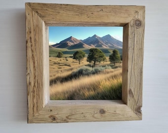 Marco de fotos de madera, marco de lienzo de madera antigua, diseño loft, marco de fotos de madera antigua adecuado para la producción de cuadros en lienzo, marco de camilla, cuadros