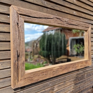 Mirror old wood S1829 wooden mirror wall mirror antique old oak bathroom mirror sustainable handmade old wood mirror