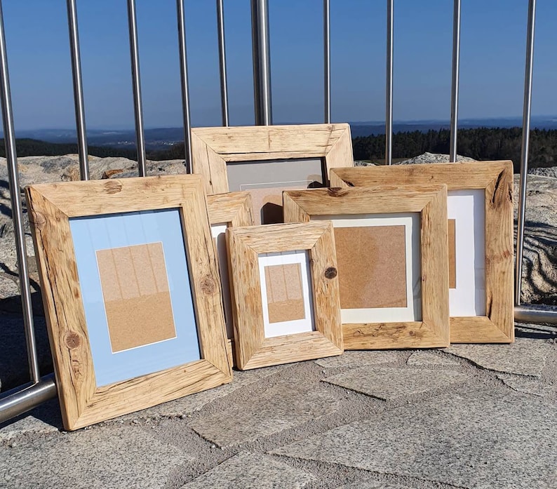 Picture frame Wood Reclaimed wood old planks Loft design Old wood picture frames Production 