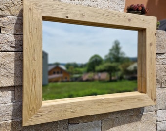 Loft mirror old wood mirror S1849 bathroom mirror wooden mirror old wood mirror loft upcycling sustainable