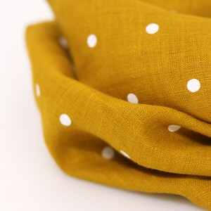 Women's yellow polka dot scarf image 5