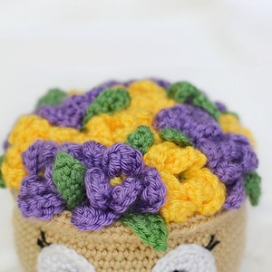Modèle de crocus au crochet, tutoriel de bouquet de crocus de fleurs de printemps, petit crocus au crochet DIY pour cadeau de plantes mamans, crocus pour panier de fleurs