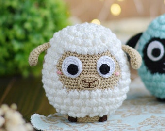 Agnello modello uncinetto (file PDF), pecora giocattolo tutorial amigurumi, regalo divertente fai da te pecora all'uncinetto, pecora peluche, agnello giocattolo pasquale fai da te