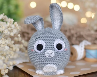 Bunny crochet pattern, amigurumi toy rabbit tutorial, DIY crochet bunny for Easter decor, crochet stuffed mini bunny, diy easter toy bunny