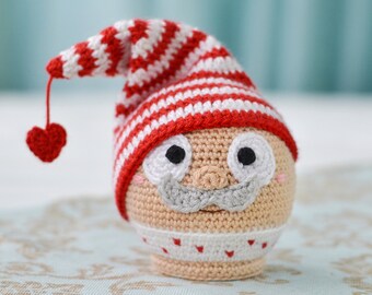 Gnome Crochet Pattern, amigurumi toy Valentine gnome tutorial, DIY crochet Valentine gift, crochet scandinavian gnome