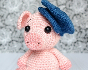 PATTERN: Crochet Piggy (PDF file)- amigurumi pig, crochet pattern pig, crochet pattern tutorial piggy stuffed