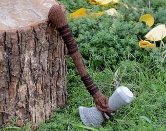 Crochet pattern Axe of Thor (PDF file), Amigurumi tutorial axe, DIY crochet gift for boy, gift for vikings fan, for Thor cosplay