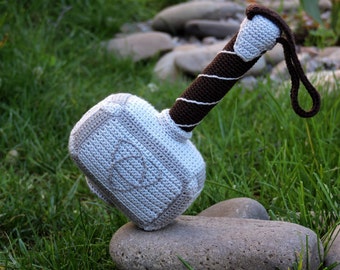 PATTERN: Crochet Hammer of Thor (PDF file), Amigurumi tutorial Hammer, DIY gift for father, Baby Shower Gift, gift for vikings fan