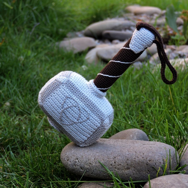 MODELLO: Martello di Thor all'uncinetto (file PDF), martello tutorial Amigurumi, regalo fai da te per padre, regalo per baby shower, regalo per fan dei vichinghi